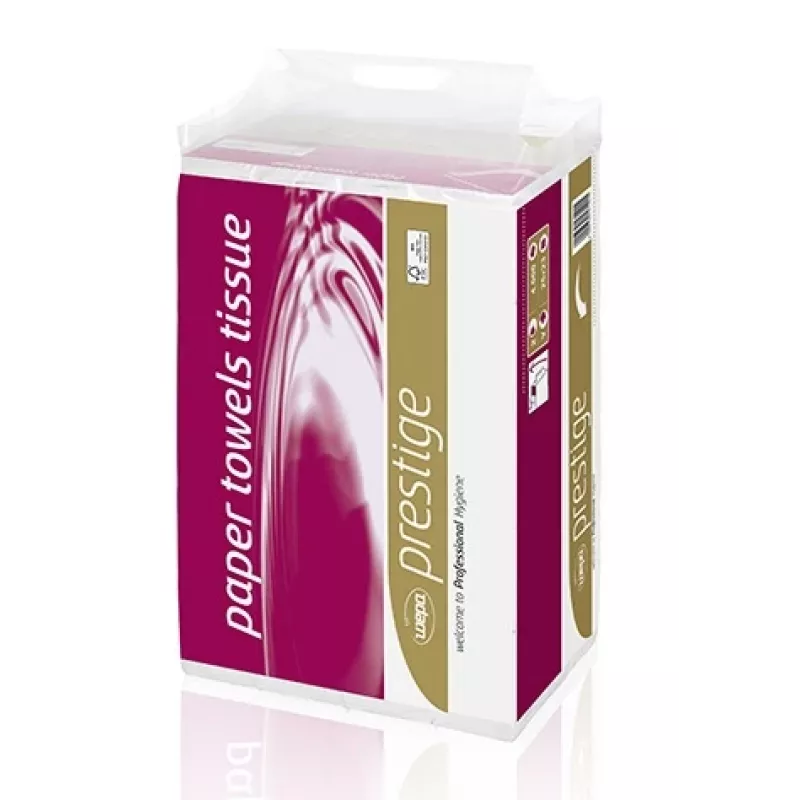 Toalla de papel plegada en W WEPA LPCB2120, 120 hojas, 20,6 x 32, celulosa, (25 uds.)