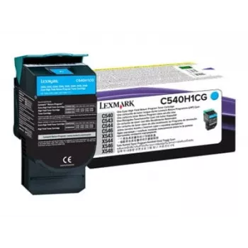 Lexmark C540H1CG cartucho de tóner para C540/C543/C544/C546, cian, alto rendimiento, 2000 páginas