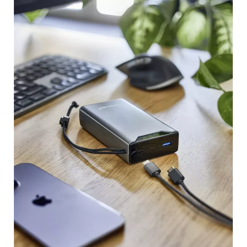Batería externa INTENSO 7332054 — 20000 mAh, PD 3.0 y QC 3.0, 20 W, USB-A + USB-C, gris