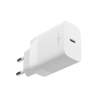 Cargador de viaje USB-C FIXED FIXC30N-C-WH — fuente de alimentación USB-C compacta de 30W, carga rápida de un solo puerto