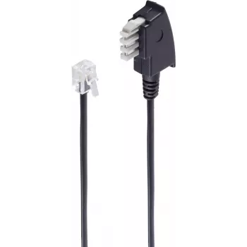 Cable de teléfono ShiverPeaks BS70113-6/2 3 m negro