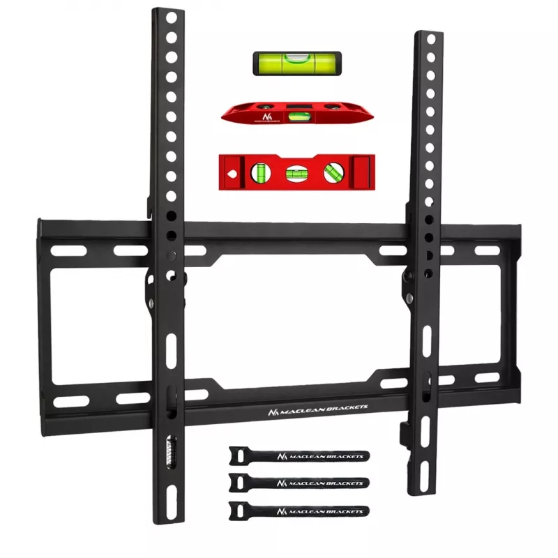 Soporte de pared para TV Maclean MC-412 32 -70 VESA 400x400 45kg inclinable universal ajustable nivel y accesorios de montaje