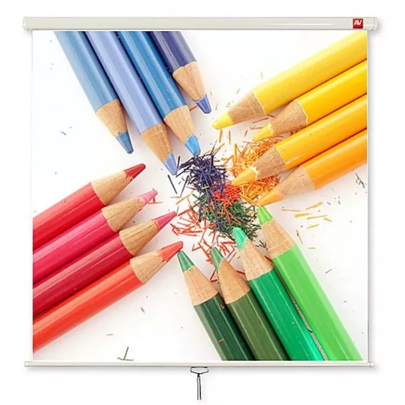 Pantalla de proyección de pared Avtek Wall Standard 175, 1:1, 175x175 cm, blanco mate