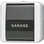 JUNG Interruptor de tecla 806NAW WG800 IP44 con campo de rotulación. Uni.Aus-Wechs 806NAW (806NAW)