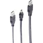 Cable USB ShiverPeaks BS77151 1 m 2x USB A Mini-USB B negro