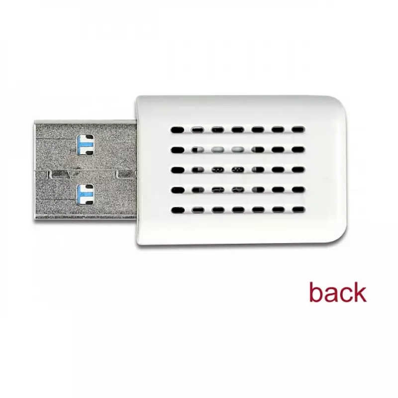 Tarjeta de red WLAN DeLOCK 12770 USB 5000 Mbit/s inalámbrica blanco
