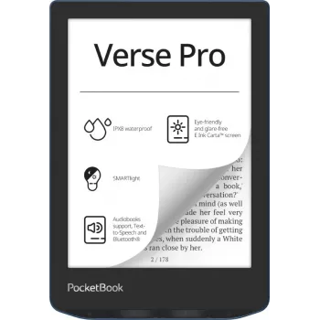 PocketBook Verse Pro e-book reader Pantalla táctil 16 GB Wi-Fi Negro, Blue
