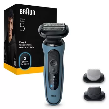 Afeitadora eléctrica BRAUN Series 5 modelo 52-A1650s, azul claro
