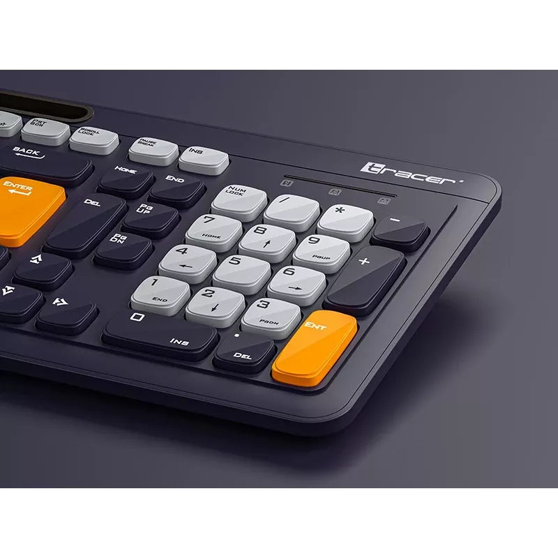 Teclado inalámbrico Tracer Greg RF, 2,4 GHz, tamaño completo, negro