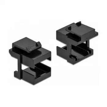Tapa Keystone DeLOCK 86806 negra para acoplador de fibra óptica 10 uds.