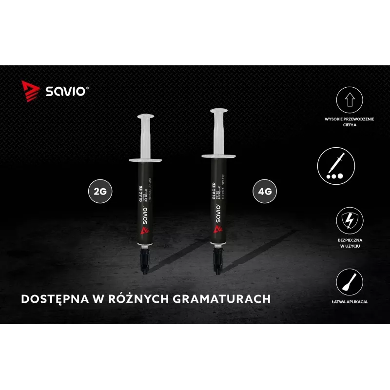 Pasta térmica SAVIO TG-02 8,5 W/mK 2 g