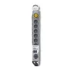50168 Protector de sobretensión 8 salidas Schuko 230 V 3 m gris - Regleta protectora de sobretensión (8 tomas Schuko, tipo F, 230 V, 50 Hz - Qoltec