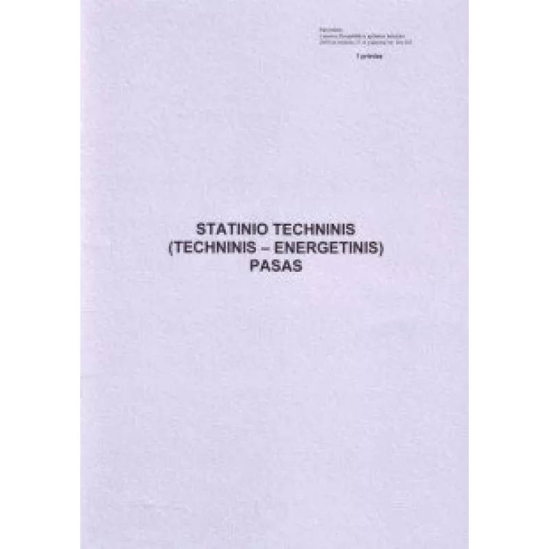 Pasaporte técnico (técnico-energético) de la construcción (8) 0720-085