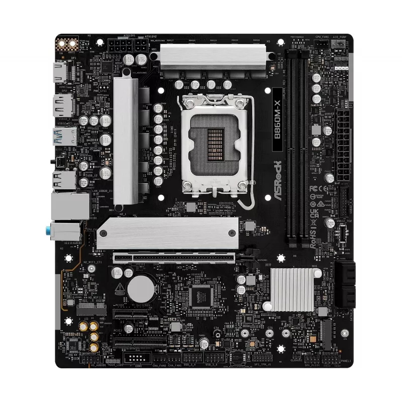 ASRock B860M-X placa base, Intel B860, LGA 1851, micro ATX, DDR5
