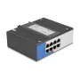 Switch Gigabit Ethernet DELOCK 80163, switch industrial de 8 puertos RJ45, no gestionado, carcasa de metal