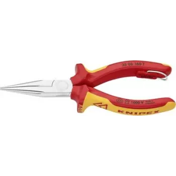 25 06 160 T, alicate de puntas, 2,5 mm, 5 cm, acero cromo-vanadio, naranja, rojo, 160 mm