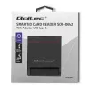 Lector de tarjetas ID QOLTEC Smart-Chip — USB, negro, 84,5×65×16 mm, 63 g