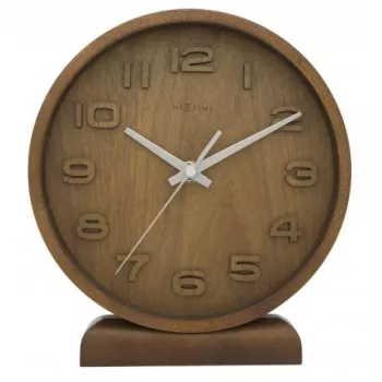 Reloj de pared NeXtime 5192gs Wood Wood Small, 22x20 cm, pared, madera, gris