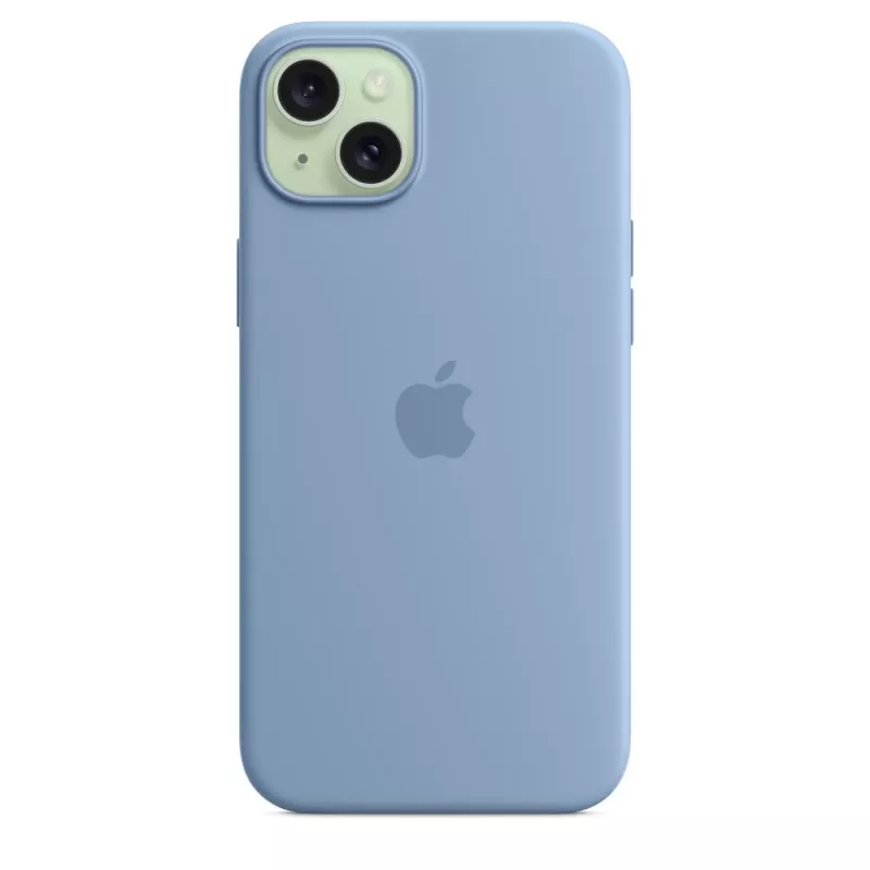 Funda de silicona con MagSafe para Apple iPhone 15 Plus - Azul invernal