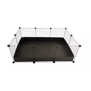 Jaula modular C&C 3x2 110x75 cm cobayas, erizos, negra