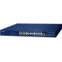 PLANET Capa 3 24 puertos 10/100/1000T Switch gestionado L3 Gigabit Ethernet (10/100/1000) Power over Ethernet (PoE) Azul (GS-6311-24T4X)