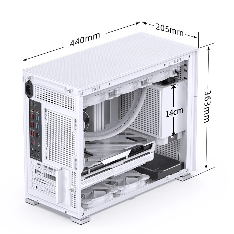 Caja de PC Jonsbo D31 MESH Midi Tower Blanca