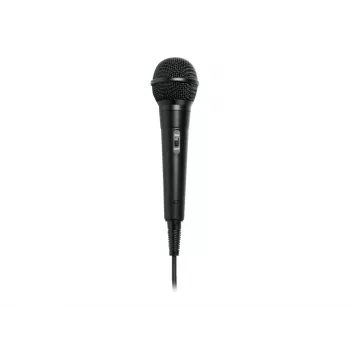 Micrófono de escenario con cable Muse MC-20 B — sensibilidad -73 dB, 30–15000 Hz, cable de 3 m, jack de 6,35 mm, negro
