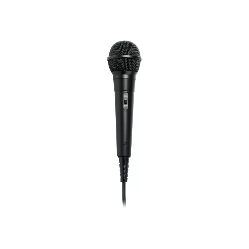 Muse MC-20B micrófono profesional con cable, -73 dB, 30–15000 Hz, cable de 3 m, jack de 6,3 mm, negro