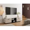 Mueble TV cama meble SOHO 140x43x37 cm — superficie cashmere, marco negro