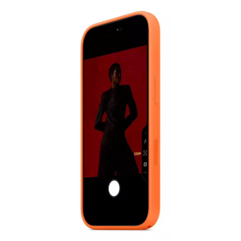 Funda de silicona Apple iPhone 17 Pro MagSafe naranja