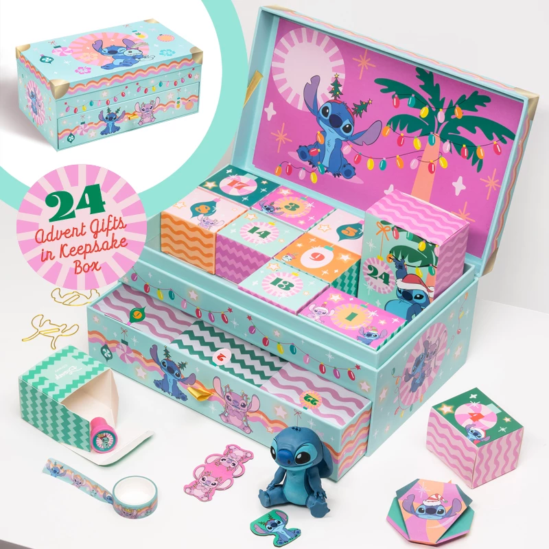 Caja de almacenamiento calendario de adviento de Paladone PP15751LS con 24 compartimentos