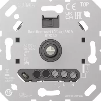 Termostato ambiente Jung RTR230, alimentación 230 V, contacto de cierre (RTR230)