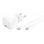 Cargador USB-C de 30W Belkin WCA008KQ1MWH-B5 PD PPS, fuente de alimentación compacta para teléfonos y tablets