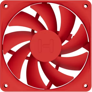 Ventilador de refrigeración para ordenador HYTE FA12-RR-4 120 mm, 1500 rpm, 72 m³/h, 1,6 mmH2O, rodamiento fluido dinámico, rojo, pack de 4
