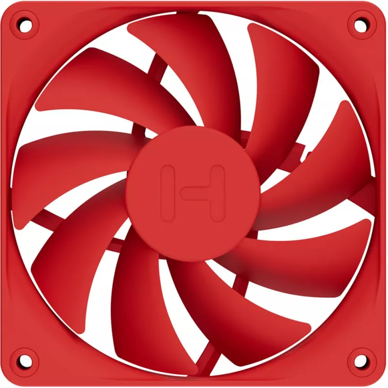 Ventilador de refrigeración para ordenador HYTE FA12-RR-4 120 mm, 1500 rpm, 72 m³/h, 1,6 mmH2O, rodamiento fluido dinámico, rojo, pack de 4