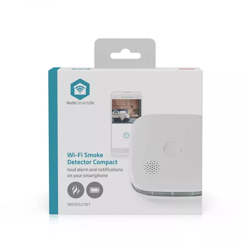 Detector de humo Nedis WIFIDS21WT sensor de humo inteligente Wi‑Fi para seguridad del hogar