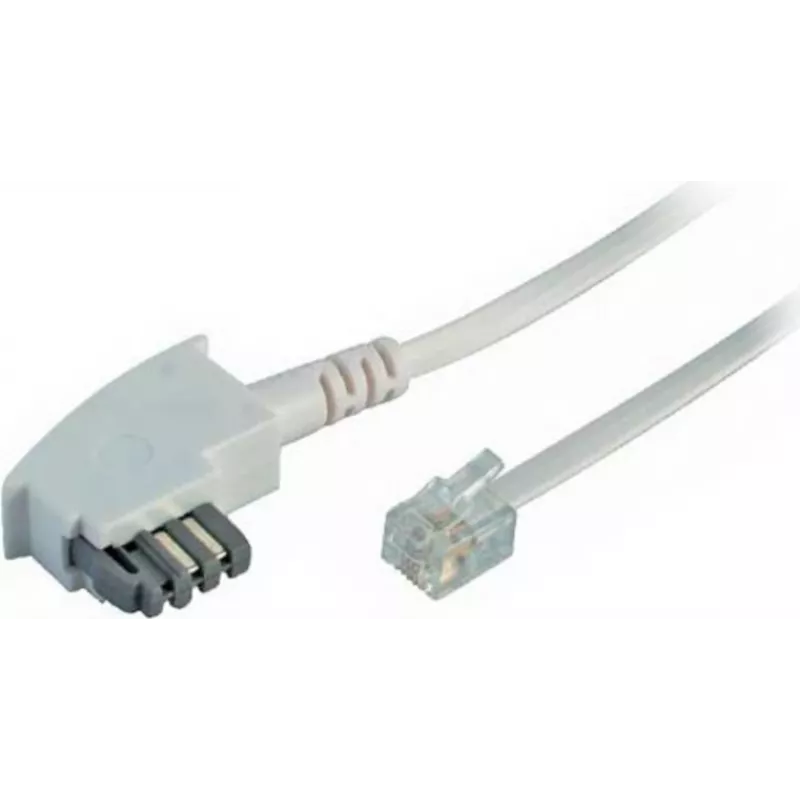 Cable de teléfono ShiverPeaks 70120W TAE (N) a conector macho Western (RJ), conexión de línea individual