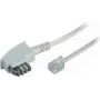 Cable de teléfono ShiverPeaks 70120W TAE (N) a conector macho Western (RJ), conexión de línea individual