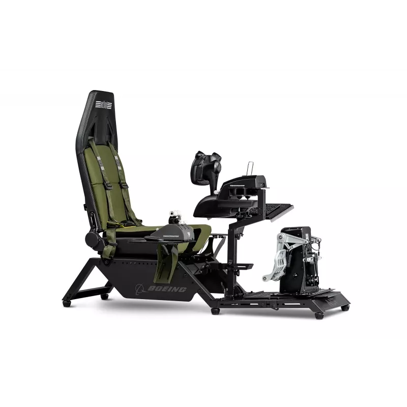Asiento de cabina de Next Level Racing Flight Simulator Boeing Military 396055 — asiento especial para simulación de vuelo, compatible con mandos de vuelo y pedales