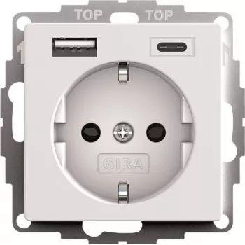 gira Fuente de alimentación USB SCHUKO 2f System 55 Modelo 245927