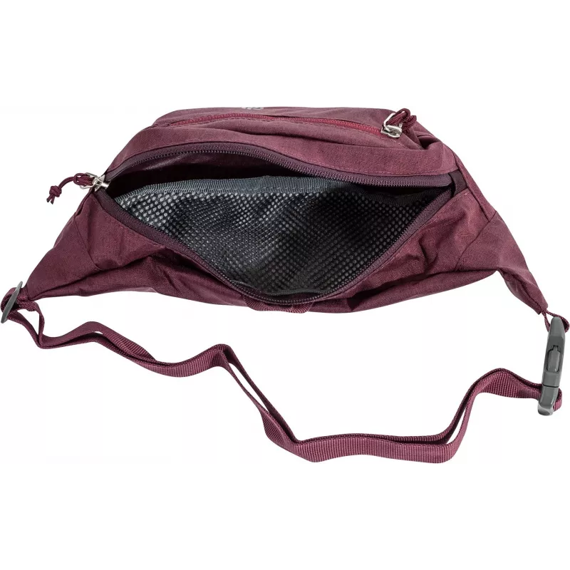 Riñonera DEUTER Belt I — poliamida ripstop, 1,5 L, 230×70 mm, roja