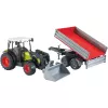 Tractor de juguete Bruder Claas Nectis 267 F con remolque basculante