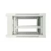 Extralink Armario rackmount 6U 600x450 ASP gris montado en pared, puerta metálica