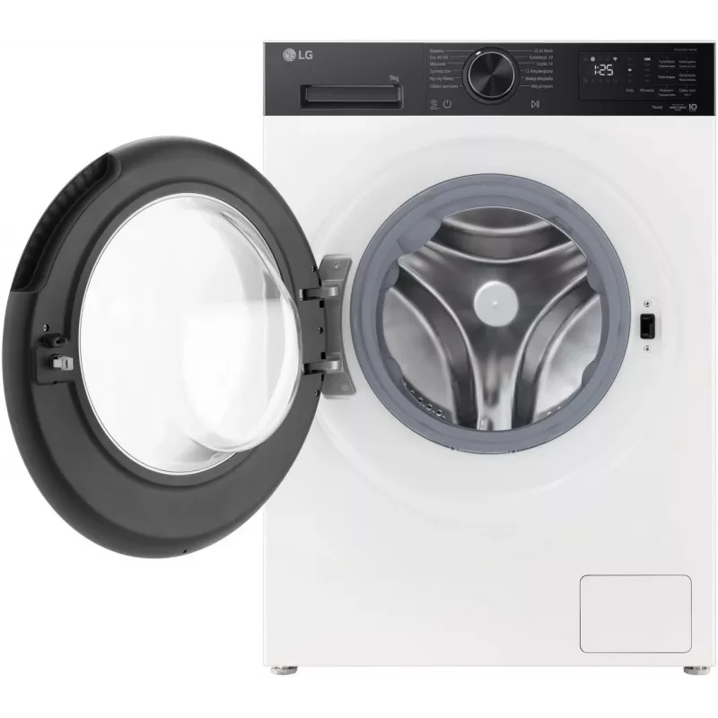 Lavadora LG | F2X50S9THB | Clase de eficiencia energética A | Carga frontal | Capacidad de lavado 9 kg | 1200 rpm | Profundidad 48 cm | Anchura 60 cm | LED | Función vapor | Accionamiento directo | W