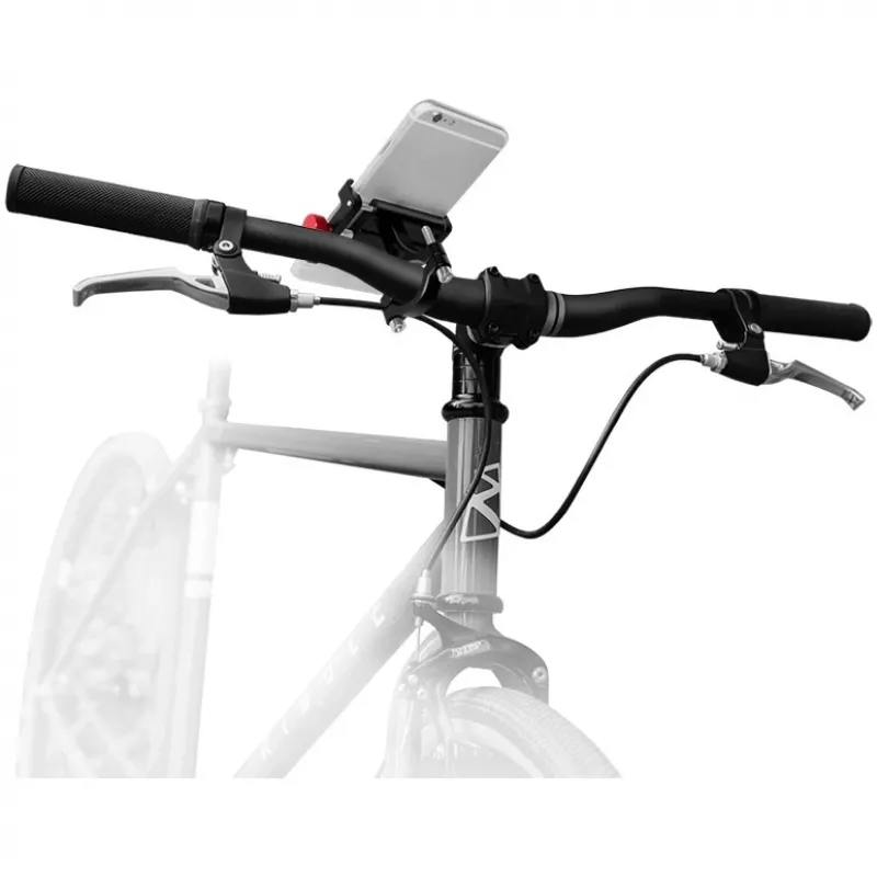 Soporte para smartphone de bicicleta LogiLink, fijación, negro/rojo aleación de aluminio de alta calidad, apto para dispositivos móviles - 1 ud. (AA0146)