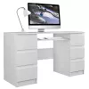 Topeshop KUBA BIEL MAT escritorio para ordenador, blanco