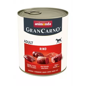 Comida húmeda para perros Animonda GranCarno Original Rind Adult — 400 g lata, sin gluten, sin azúcar, ternera