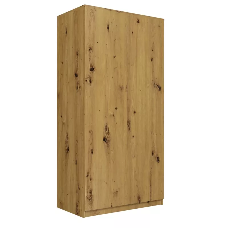 Armario ropero Top E Shop SD-90 ART KPL — marco color roble, 7 estantes, 2 puertas