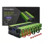 Qoltec Monolith Convertidor de tensión | Carga de batería | SAI | 2000W | 4000W | 12V a 230V | Onda senoidal pura | LCD negro-verde