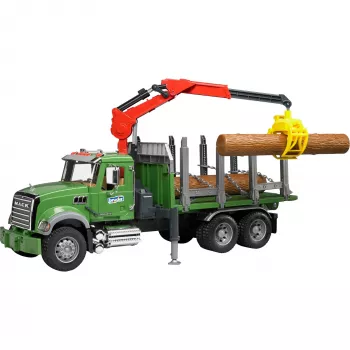 Transporte de madera BRUDER MACK Granite con 3 troncos
